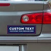 MAGA Custom Trump Bumper Sticker below a gray car's tail light