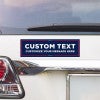 MAGA Custom Trump Bumper Sticker above a white car's tail light