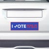 None of the Above Political Bumper Sticker on the bumper of a white car