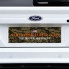 Camo MAGA Bumper Sticker on a white truck