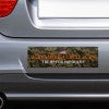 Camo MAGA Bumper Sticker on the bumper of a gray car