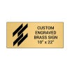 Horizontal Engraved Heavy Brass Signs 10" x 22"