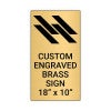 Vertical Engraved Heavy Brass Signs 18" x 10"