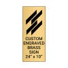 Vertical Engraved Heavy Brass Signs 24" x 10"