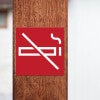 Engraved plastic sign for a no smoking area