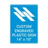 Engraved Plastic Sign Vertical 14" x 10"