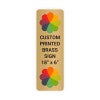 Vertical Full Color Brass Signs 18" x 6"