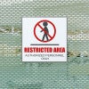 4" x 4" Custom Plastic Sign for a Restricted Area