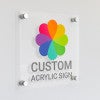 8"x8" Custom Acrylic Clear Signage