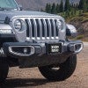 Move Over front license plate on a Jeep