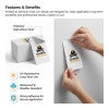 The features and benefits of the premium vinyl decals such as weatherproof, UV resistant, and strong adhesive