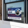 Custom Circle Photo Funny Political Yard Sign in a Window