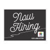 Now Hiring Sign | Script Design and Logo