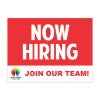 Bold Now Hiring Sign with Custom Logo