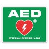 AED Wall Sign with Symbol - Green Design