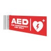 AED Projecting Wall Sign - Red Design