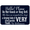 Do Not Knock Sign for No Soliciting