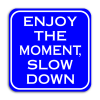 Enjoy The Moment, Slow Down Sign