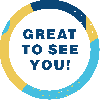 Great to See You Aqua Set Business Reopening Floor Decal
