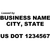 Leased By Truck Door Decal