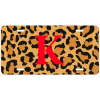 Cheetah Print Monogram License Plate