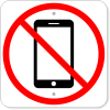 No Cell Phone Aluminum Sign | 12" x 12"