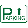 Parking Ahead Aluminum Sign | 12" x 18"
