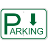 Parking Back Aluminum Sign | 12" x 18"