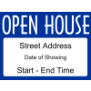 Plastic Fancy Open House Sign