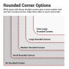 Corner options for acrylic signs
