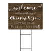 Wooden Welcome Wedding Yard Sign