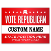 Custom Vote Republican Political Yard Sign
