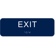Exit 2" x 6" ADA Braille Sign