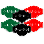Push / Pull Victorian Decal Set
