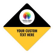 Custom Diamond Sign - Split Design with Logo