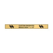 Horizontal Engraved 1" x 10" Heavy Brass Signs 