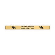 Horizontal Engraved 1" x 12" Heavy Brass Signs 