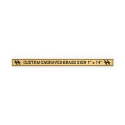 Horizontal Engraved 1" x 14" Heavy Brass Signs 