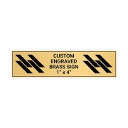 Horizontal Engraved 1" x 4" Heavy Brass Signs 