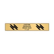Horizontal Engraved 1" x 6" Heavy Brass Signs 