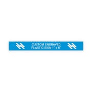 Plastic Engraved 1" x 8" Horizontal Sign