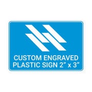 Plastic Engraved 2" x 3" Horizontal Sign