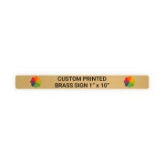 Horizontal Full Color 1" x 10" Brass Signs 