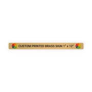 Horizontal Full Color 1" x 12" Brass Signs 