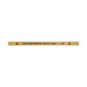 Horizontal Full Color 1" x 20" Brass Signs 
