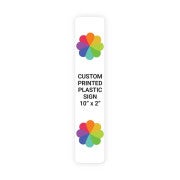 Color 10" x 2" Vertical Sign 