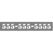Phone Number Custom Stencil - 3" x 18"