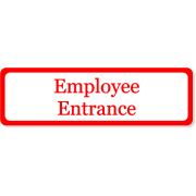 3" x 10" Employee Entrance Decal