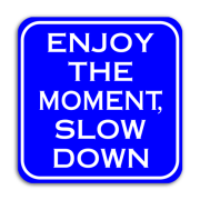 Enjoy The Moment, Slow Down Sign