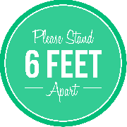 Please Stand 6 Feet Apart Business Reopening Floor Decal